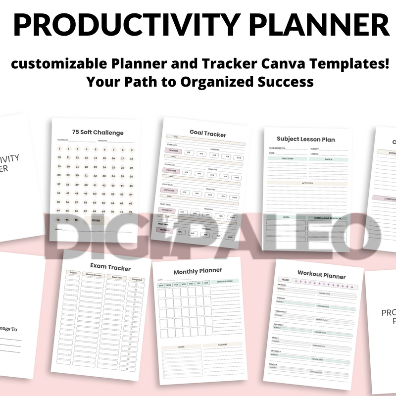 +200 Planner and Tracker Canva Tamplates